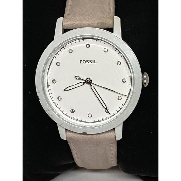 Fossil Neely ES4399 Women's Pink Leather Analog White Dial Quartz Watch XR582 - Picture 2 of 12